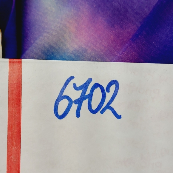 Suzi Chin Watercolor Abstract Chiffon Layer Open Sleeve Knee Length Dress P6702 - Picture 8 of 10